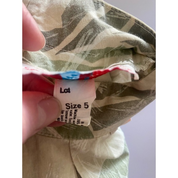 Vintage Tropical Leaf Print Mock Neck Keyhole Midi Dress Women's Sleeveless - Picture 10 of 11